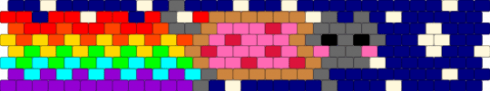 Nyan cat cuff (Rainbow) - red,purple,nyan,rainbow,cuff