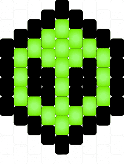 Alien Glow charm - black,green