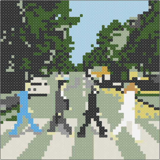 Beatles Abbey Road - beige,gray,light blue,gold
