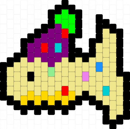 SILLY PARTY CELEBRATION FISH!! - pink,yellow,fish,party,confetti,charm,silly