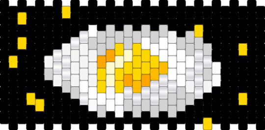 FRIED EGG CUFF - black,white,yellow,cotdcooking,egg