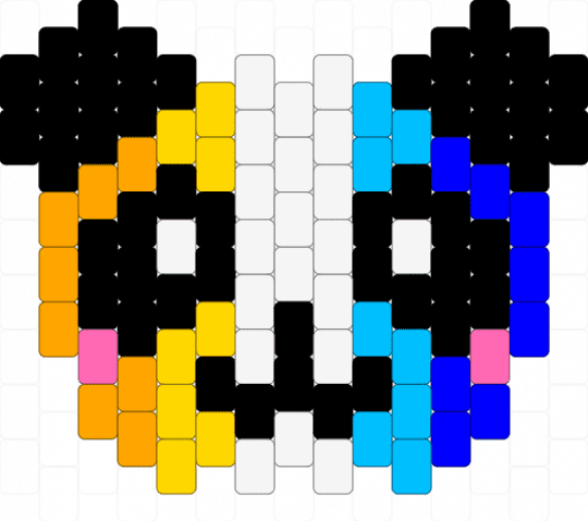 aroace panda - black,light blue,purple,colorful,aroace,panda