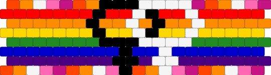 Lesbian ♀️♀️ cuff - red,orange,purple