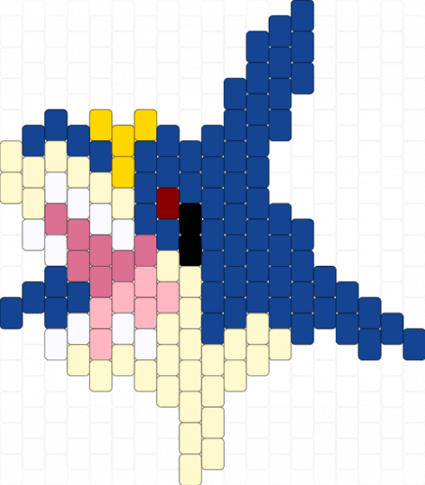 Sharpedo pattern - blue,yellow,pokemon,sharpedo,water type pokmon,shark