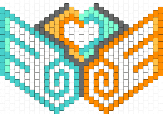 Teal and Orange Wing Mask - light blue,orange,mask,winged mask,wings,teal,white,face mask