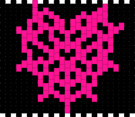 Pink Spider Web Panel-Kandi Pattern - black,pink,hazbin hotel,angel dust,kandi,bag,panel