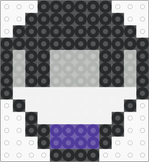 Acesexual Skull-Fuse Bead Pattern - black,beige,purple,acexual,skull,fuse bead,pride