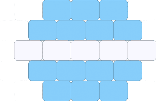 Kandi macaron charm - light blue, white