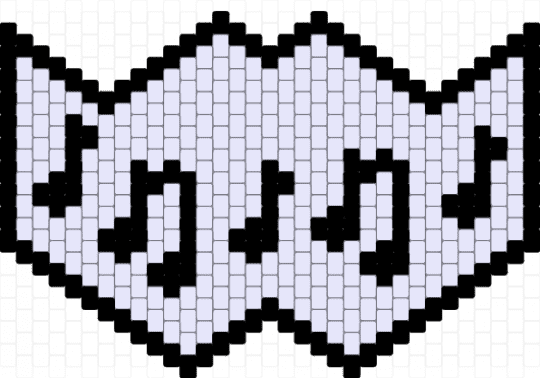 Music Note Mask 2 - black, masks, white