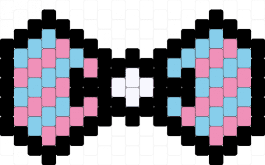 Subtle Trans Bowtie - lgbtq, light blue, pink, pride, trans