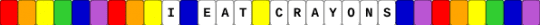 I Eat Crayons-Kandi Single - red,yellow,colorful,crayons,rainbow,unhinged kandi singles,kandi single,funny