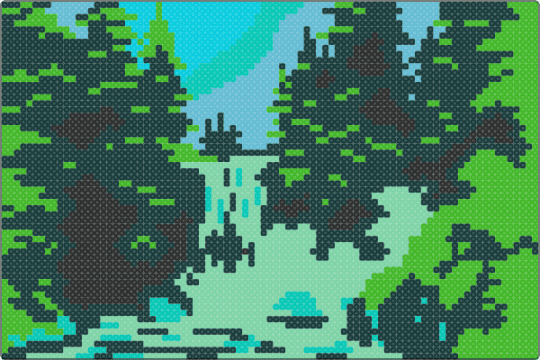 BobRoss2 - black,green,teal,bobross,portrait,nature,scenery,forest,canvas,art