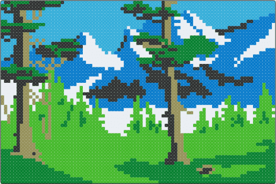 BobRoss9 - green,bobross,art,scenery,nature,canvas,portrait