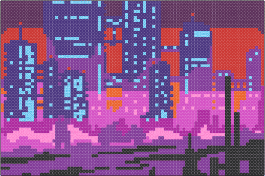 City4 - pink,purple,city,neon,scenery,landscape,canvas,art,tokyo,sunset