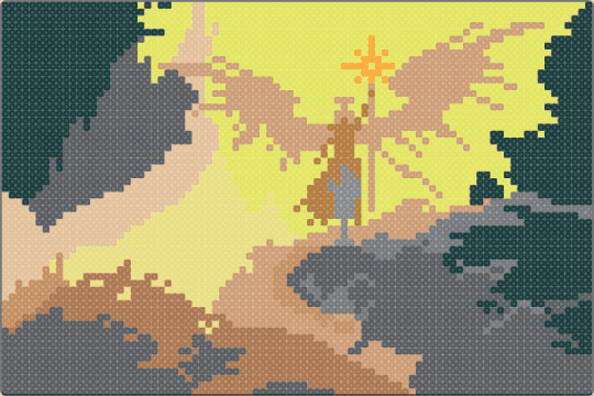 Sunblast Angel 4WW - gray,yellow,beige,mtg,magic,magic the gathering,angel,light,mountain,sun,sunshine