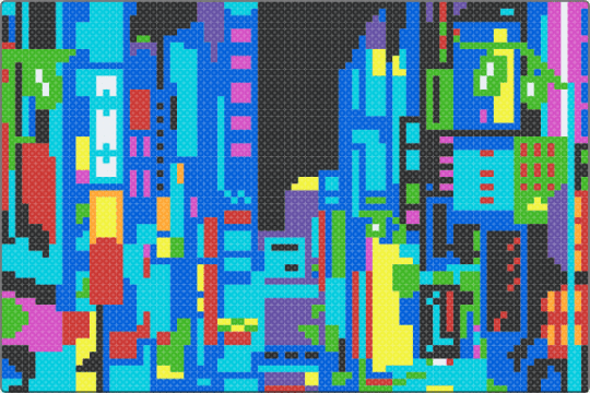 city7 - light blue,blue,green,city,neon,tokyo,urban,night,lights,store,colorful