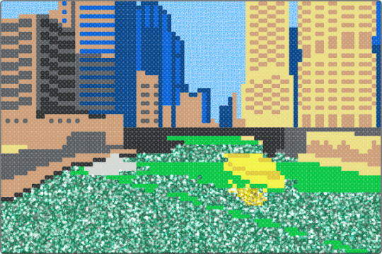 @nova_does_art Chicago4 - yellow,beige,teal,green,luck,clover,st patrick,chicago,city,urban,holiday