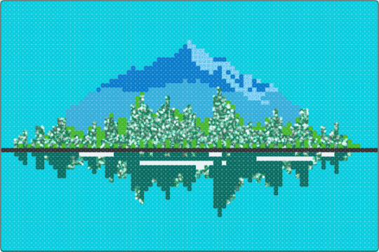 BobRoss8 - light blue,bobross,canvas,art,scenery,nature,portrait