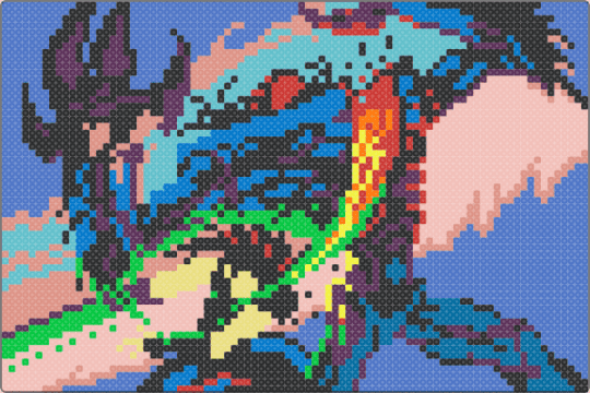 Slice in Twain 2GG - blue,pink,beige,mtg,magic,magic the gathering,robot,elf,colorful,sunrise,sunset