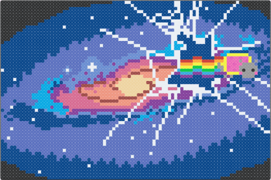 @twcevbyooo Nyan Cat - blue,nyan,rainbow,colorful,space,galaxy,cat,kitty,meme
