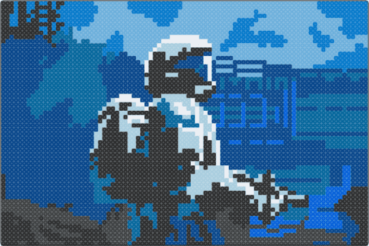 city3 - blue,halo,odst,city,night,rain,canvas,war,urban