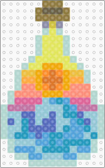 Ocean wave potion - light blue, orange