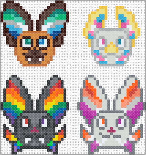 Pride bats 🦇 - gray,orange,pink,colorful