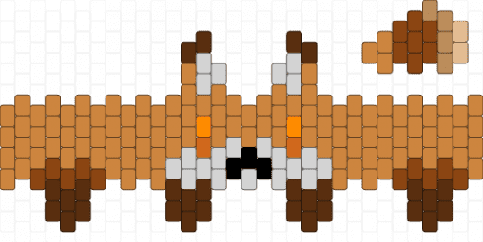 Fox cuff + tail - orange