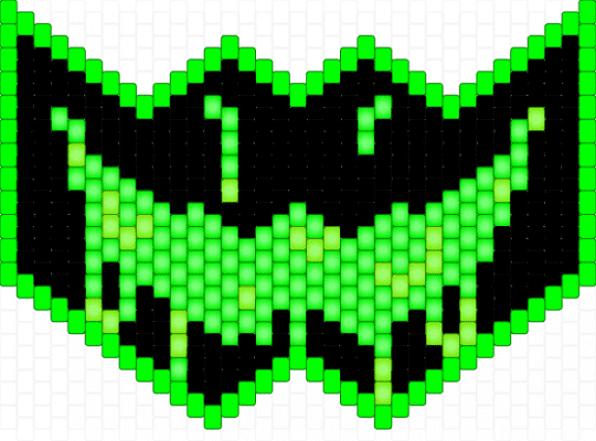 Toxic glowing mask - green,black