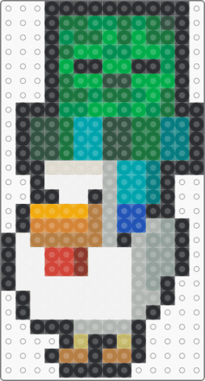Chicken Jockey - green,gray,teal,beige,minecraft,gaming