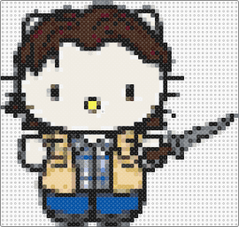 HelloKittySammy - hello kitty,sam,supernatural,mashup,character,sanrio,tv show,white,tan,brown