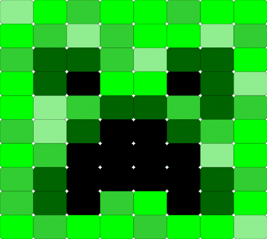 creeper head by me - green