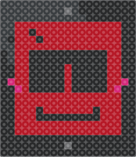 mephone4S Stoopid pattern - black, red