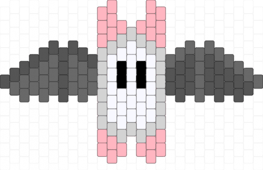 demigirl bat - gray,pink