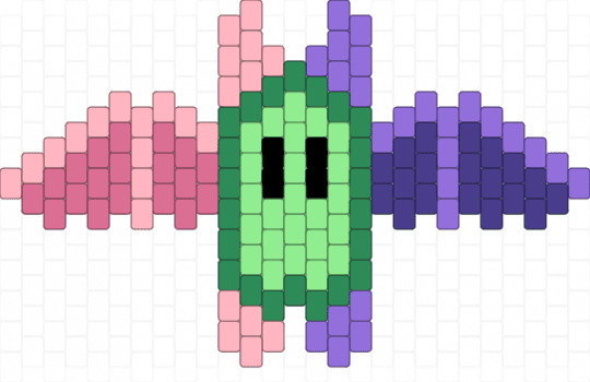 Trigender bat - pink,purple