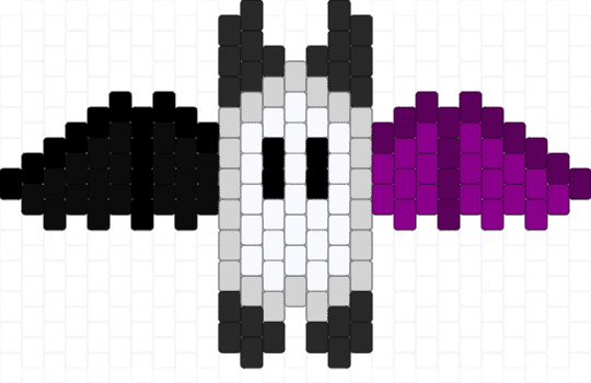 Asexual bat - white,pink