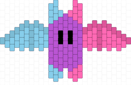 Bisexual bat - light blue,pink