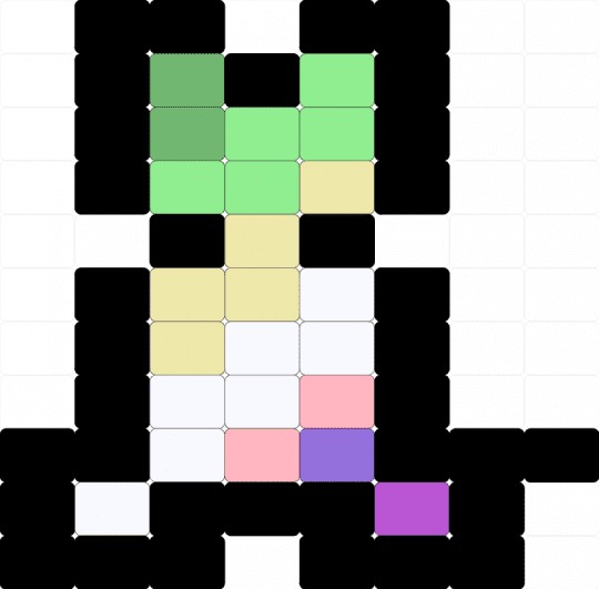 Genderfae dog - black,teal,yellow,pink