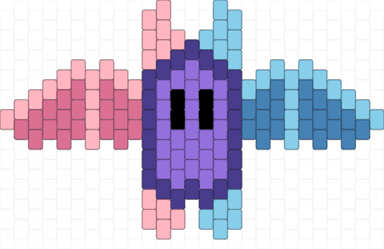 Androgynous bat - purple,pink