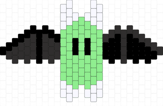 Agender bat - teal,white