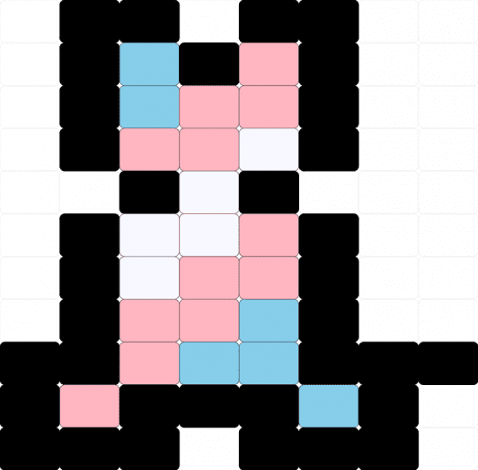 Trans dog - black,light blue,pink