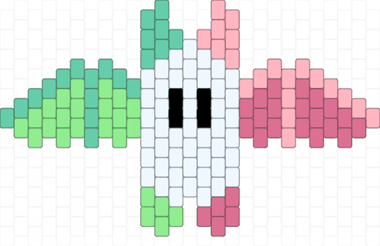 Abrosexual bat - teal,pink