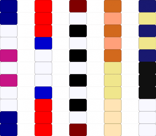 MORE FNAF keychain strips - purple,red,orange,yellow,fnaf