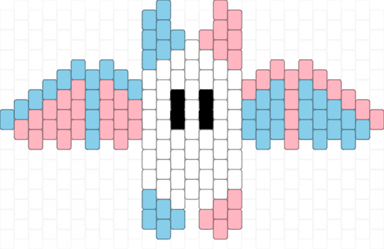 Trans bat - light blue,pink