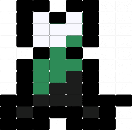 Neutrois dog - black,white,green