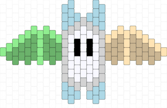 Unlabeled bat - beige,light blue
