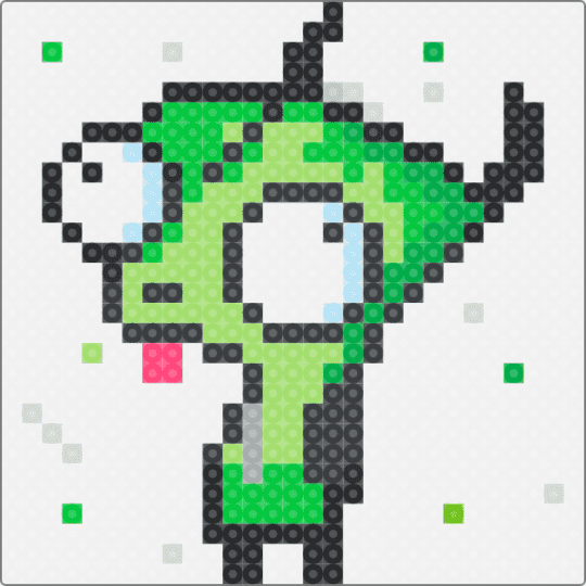 Gir perler #2 - white,green