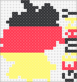 Germany Shape & Letters - Flag Colors (one 29x29 panel) - germany,flahs,country