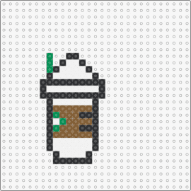 Starbucks hot coffee w/whipped cream (Kristin's)(29X29 panel) - starbucks,coffee,mug,drink,food