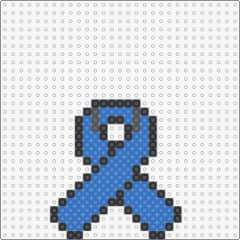 Periwinkle Blue (small intestine)  Cancer Ribbon - one 29x29 board - cancer,ribbon